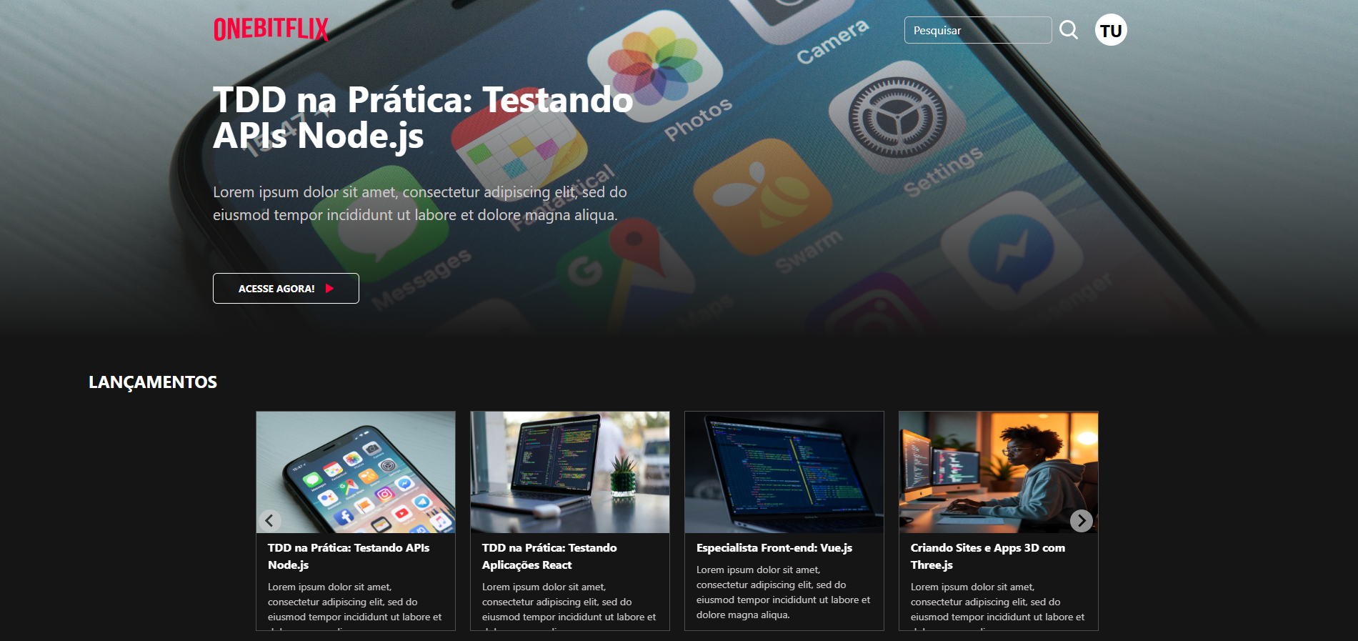 OneBitFlix - Clone Netflix